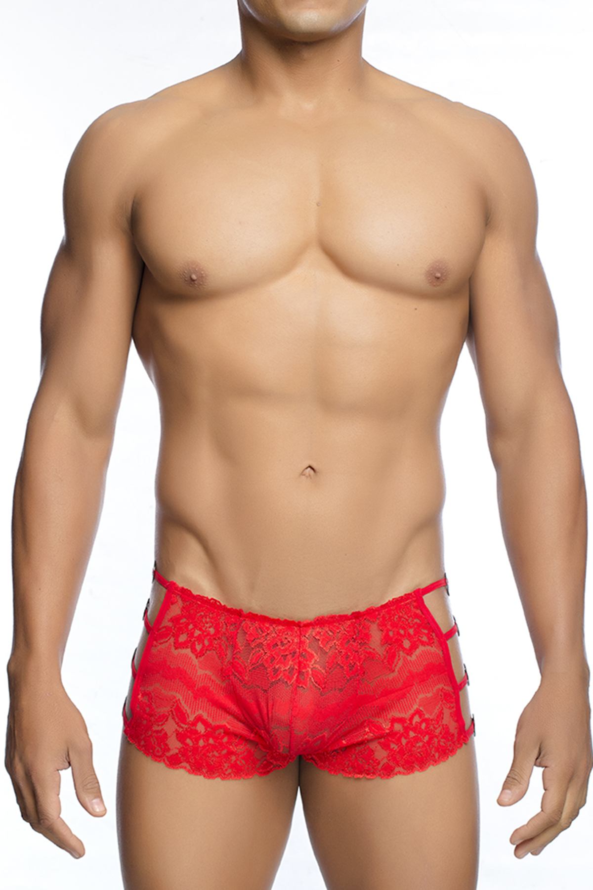 Male Basics Red Lace Boyshort