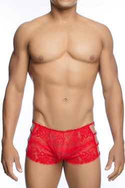 Male Basics Red Lace Boyshort thumbnail 1
