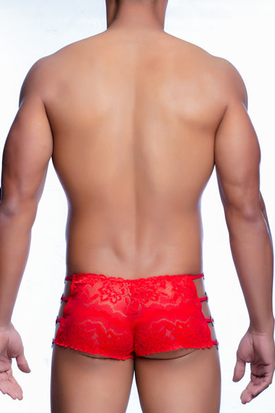 Male Basics Red Lace Boyshort