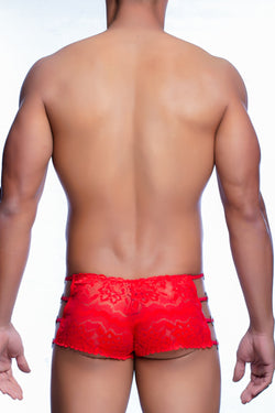 Male Basics Red Lace Boyshort thumbnail 2