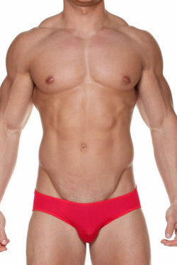 Male Basics Red Microfiber Crossed Bikini thumbnail 1