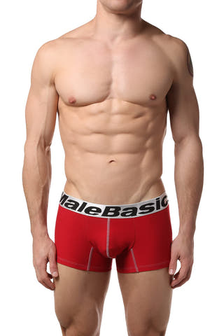 Male Basics Red Microfiber Trunk
