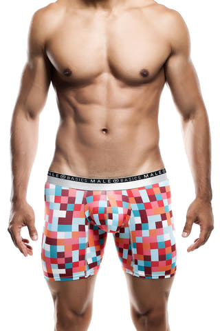 Male Basics Red Pixels Hipster Boxer Brief