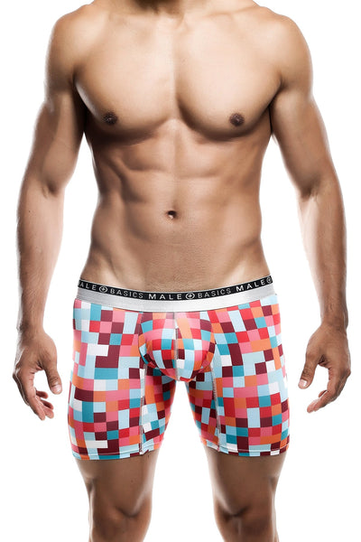 Male Basics Red Pixels Hipster Boxer Brief