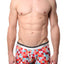 Male Basics Red Pixels Hipster Trunk