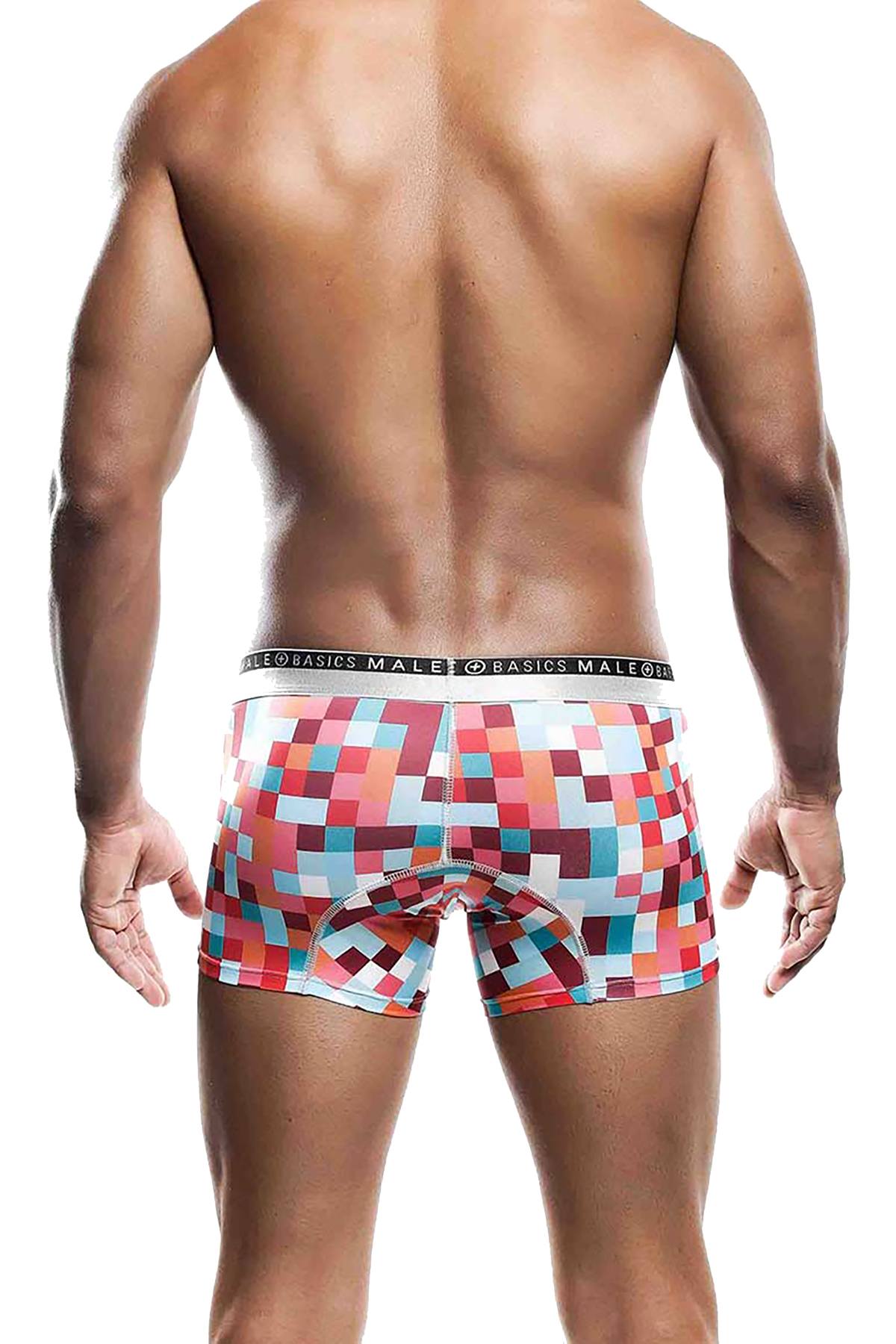 Male Basics Red Pixels Hipster Trunk