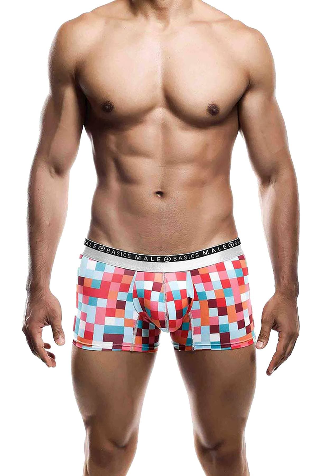 Male Basics Red Pixels Hipster Trunk