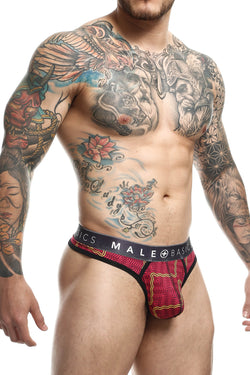 Male Basics Red Tweed Sexy Pouch Thong thumbnail 3