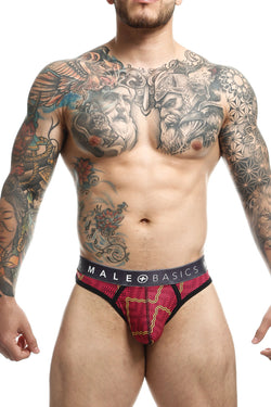 Male Basics Red Tweed Sexy Pouch Thong thumbnail 1