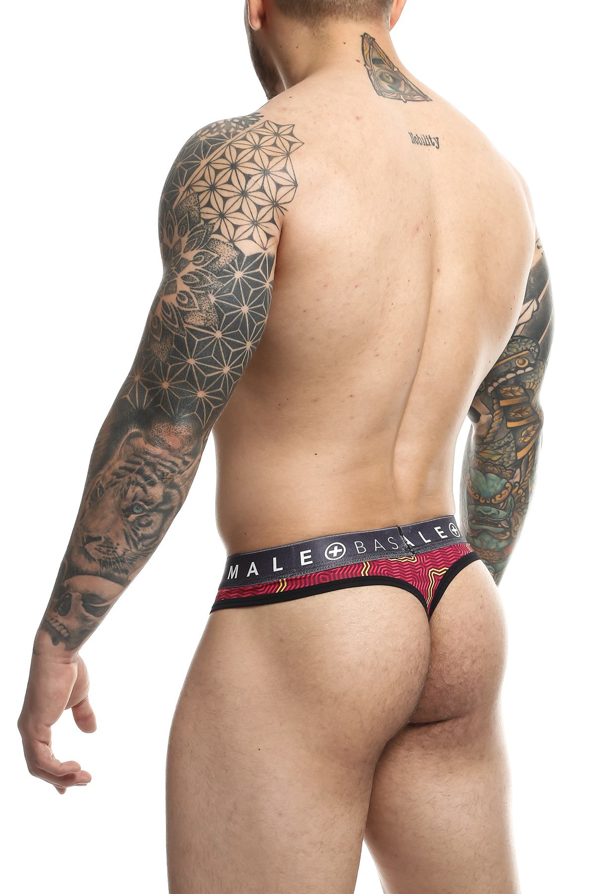 Male Basics Red Tweed Sexy Pouch Thong