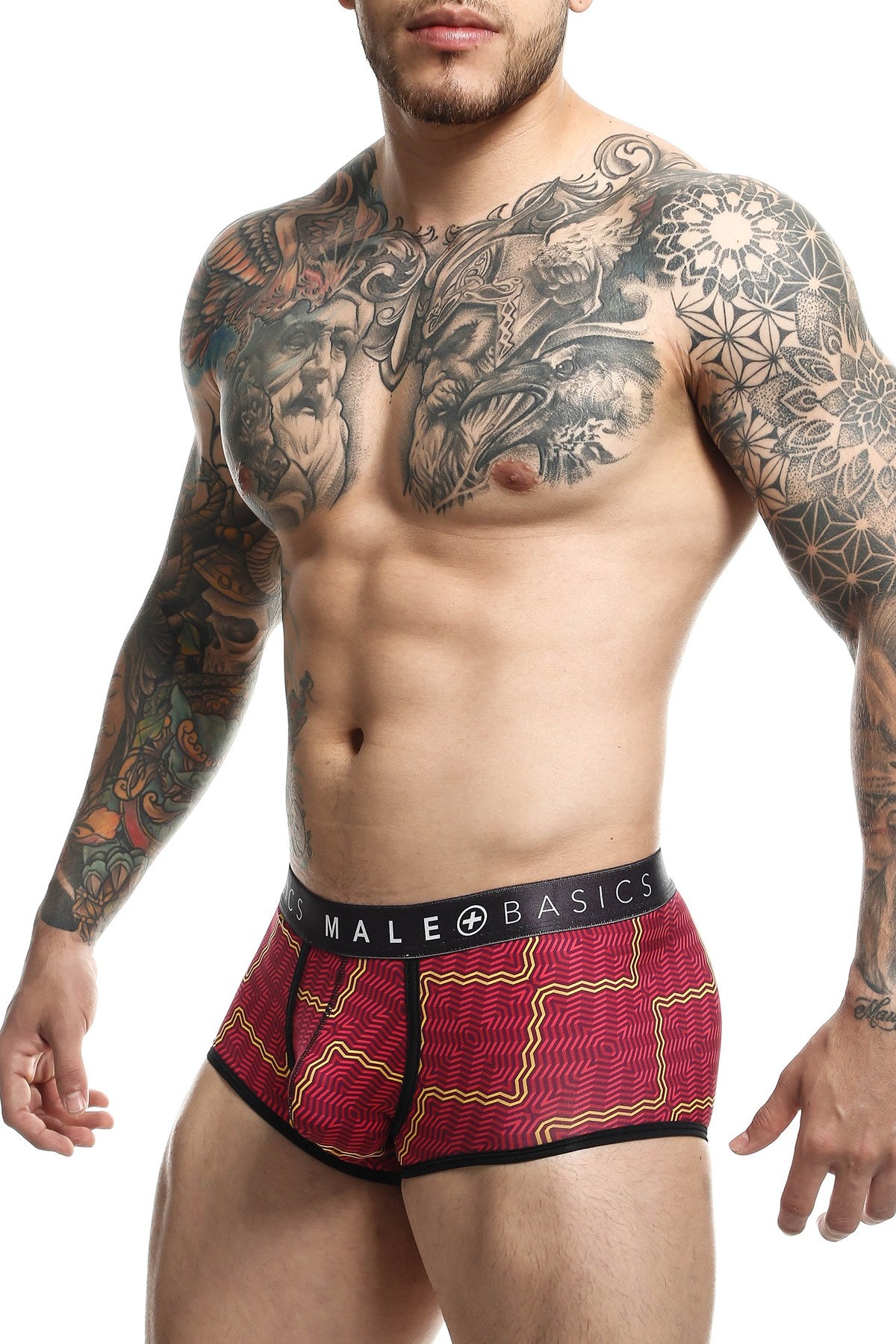 Male Basics Red Tweed Sexy Pouch Trunk
