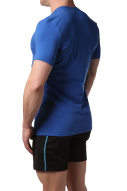 Male Basics Turquoise-Sea Everyday Pima V-Neck Tee thumbnail 2