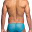 Male Basics Turquoise Side Way Mesh Bikini