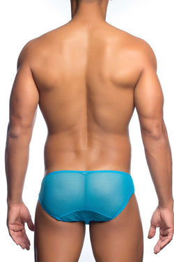 Male Basics Turquoise Side Way Mesh Bikini thumbnail 2