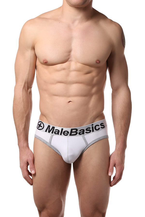 Male Basics White Contrast Brief