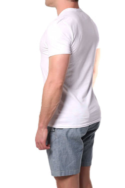 Male Basics White Everyday Pima V-Neck Tee thumbnail 2
