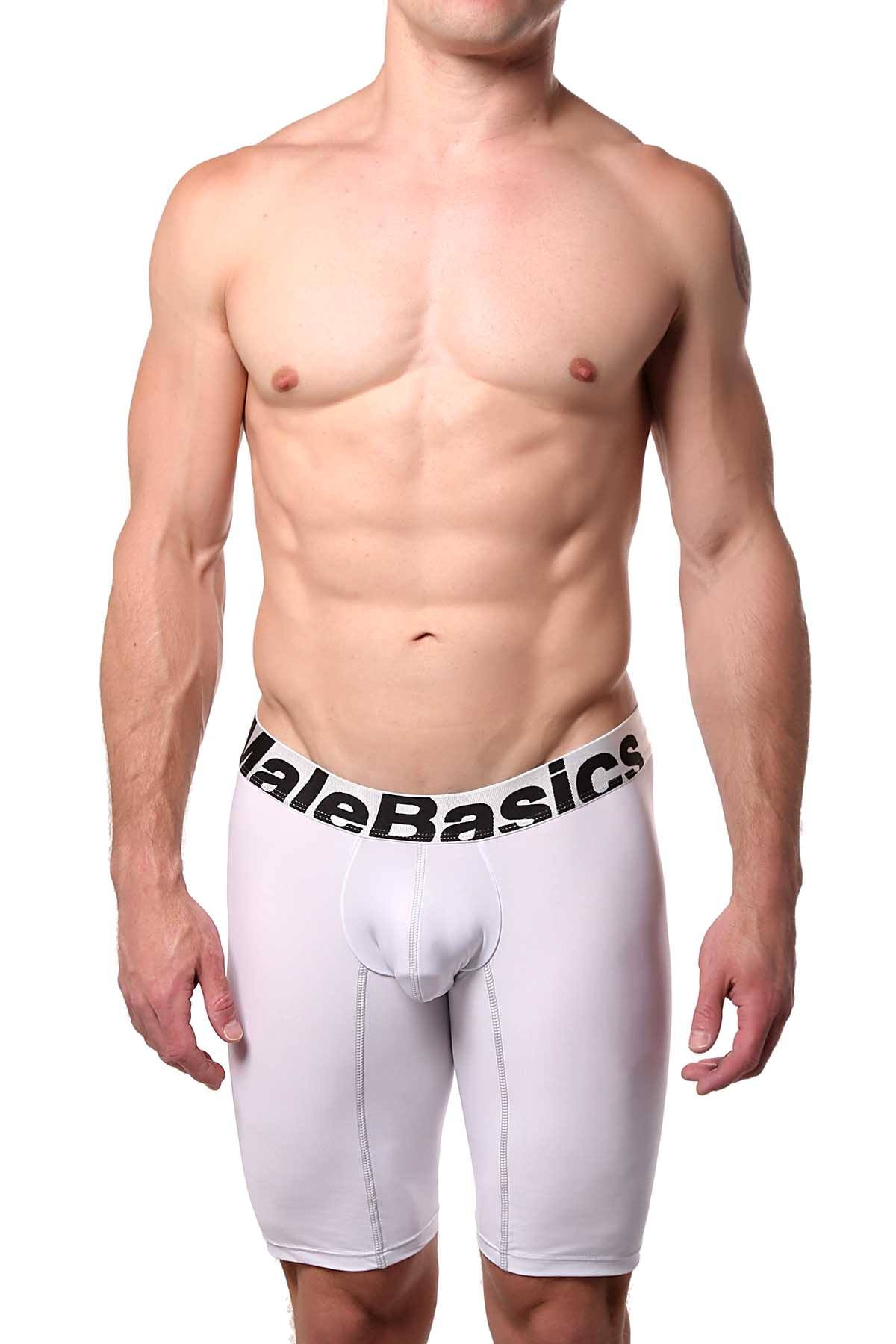Male Basics White Microfiber Athletic Boxer Brief
