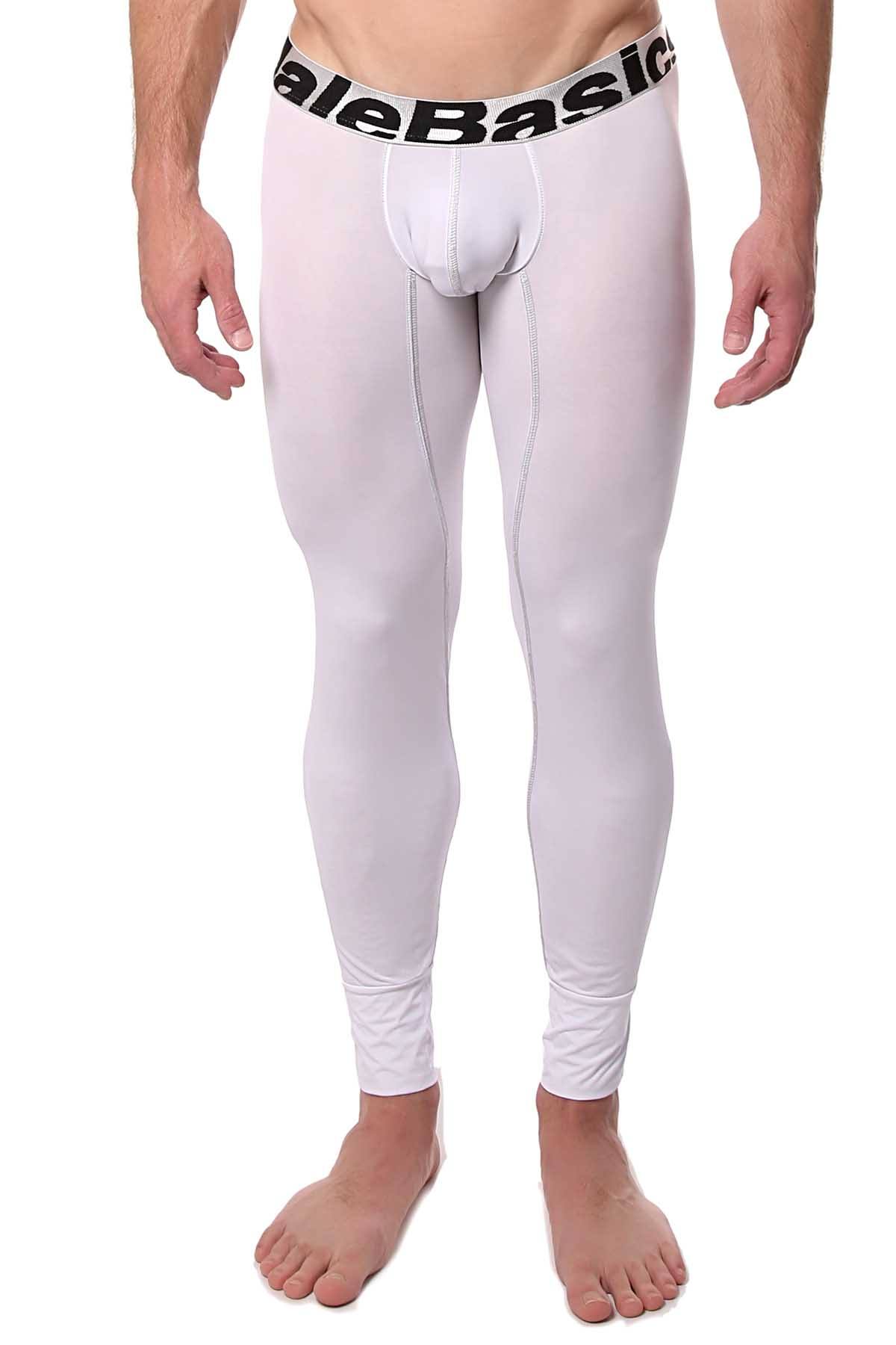 Male Basics White Microfiber Long John