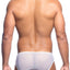 Male Basics White Side Way Mesh Bikini