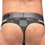 Male Power Black Checked-Mate Cut-Out Thong