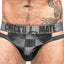 Male Power Black Checked-Mate Cut-Out Thong