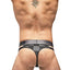 Male Power Black Checked-Mate Cut-Out Thong