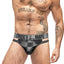 Male Power Black Checked-Mate Cut-Out Thong