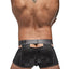 Male Power Black Checked Mate Cutout Boxer Brief