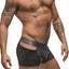 Male Power Black Checked Mate Cutout Boxer Brief