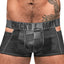 Male Power Black Checked Mate Cutout Boxer Brief