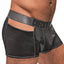 Male Power Black Checked Mate Cutout Boxer Brief