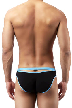 Male Power Black Cutting-Edge Cut-Out Bikini Brief thumbnail 2