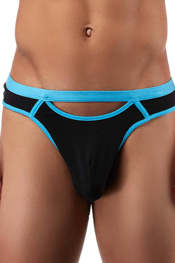 Male Power Black Cutting-Edge Cut-Out Thong thumbnail 3