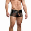 Male Power Black Extreme Birdcage Sheer-Panel Short