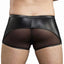 Male Power Black Extreme Birdcage Sheer-Panel Short