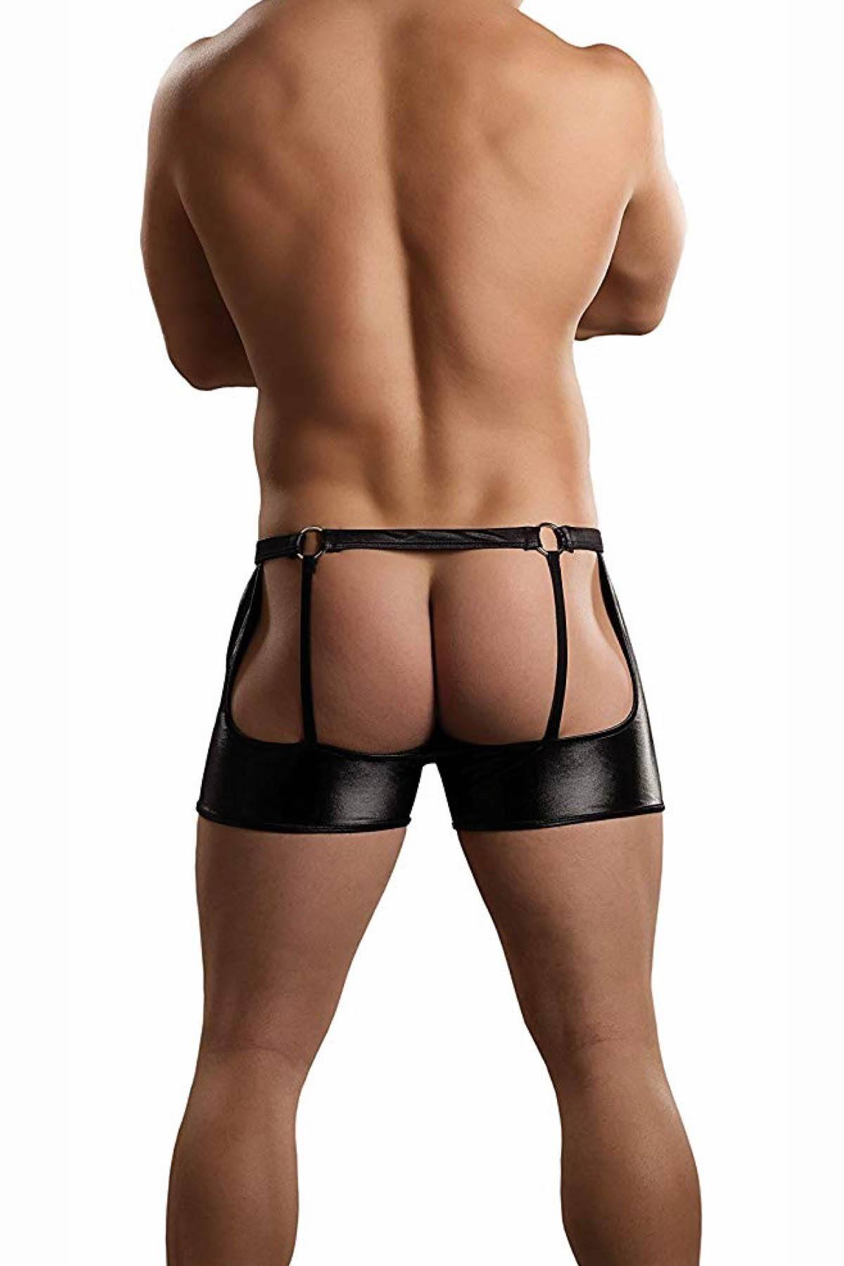 Male Power Black Extreme Garter Short with Ring