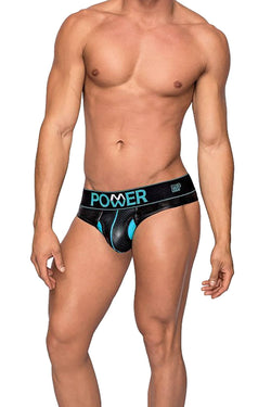 Male Power Black Lazer Mesh Thong thumbnail 4