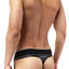 Male Power Black Lazer Mesh Thong