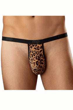 Male Power Black/Tan Animal Burnout Thong thumbnail 2