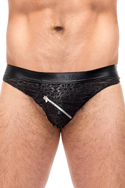 Male Power Black Zip-It 2X Zip Bikini Brief thumbnail 3