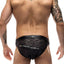 Male Power Black Zip-It 2X Zip Bikini Brief
