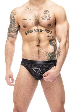 Male Power Black Zip-It Zip Thong thumbnail 4