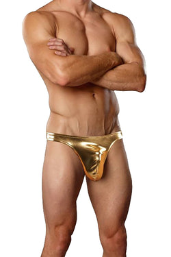Male Power Gold Heavy-Metal Bong Thong thumbnail 2