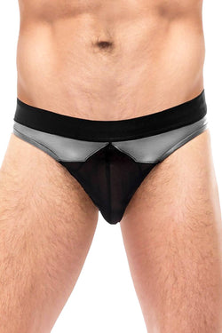 Male Power Grey/Black Iron-Clad Bikini Brief thumbnail 2