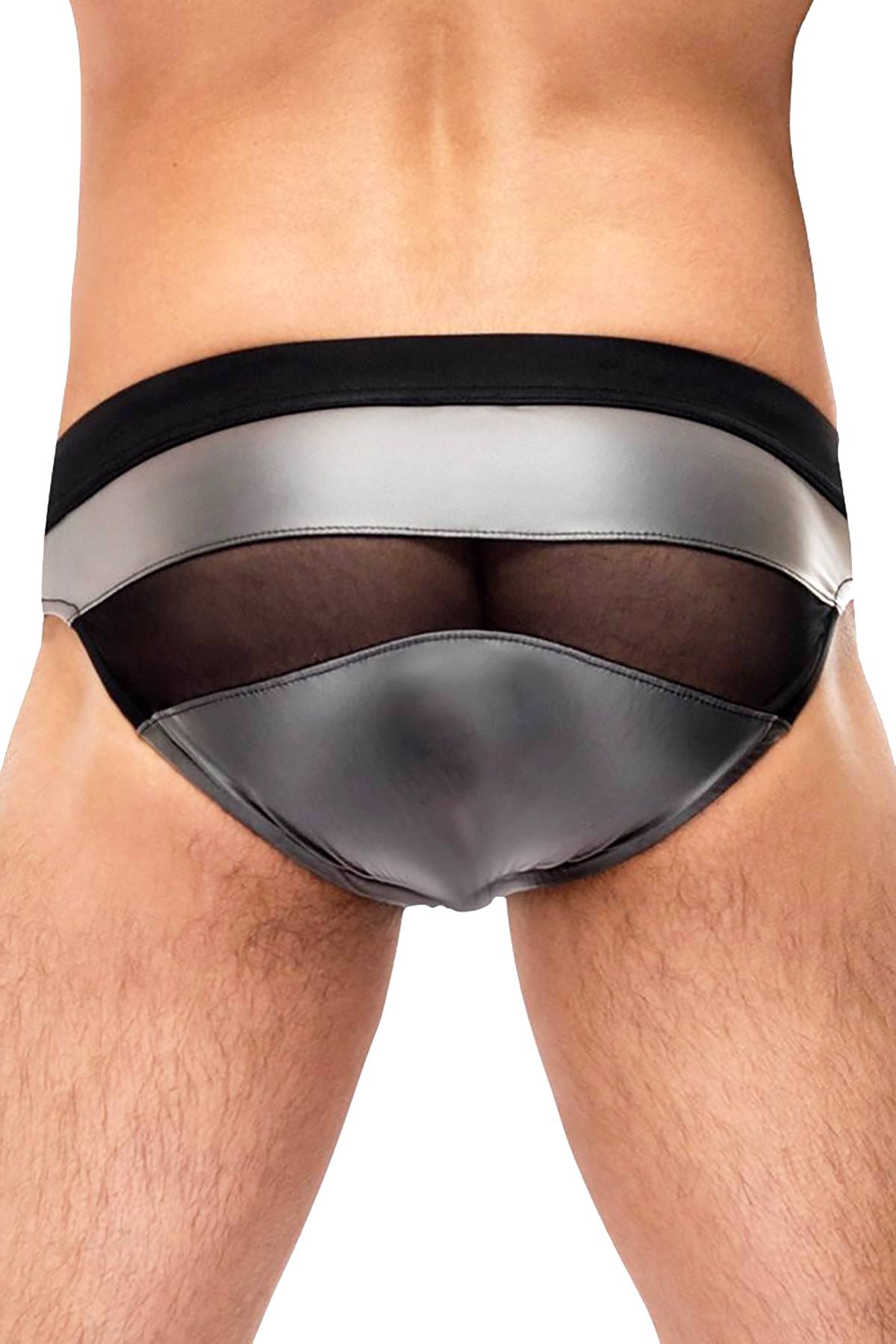 Male Power Grey/Black Iron-Clad Bikini Brief
