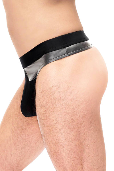 Male Power Grey/Black Iron-Clad Thong