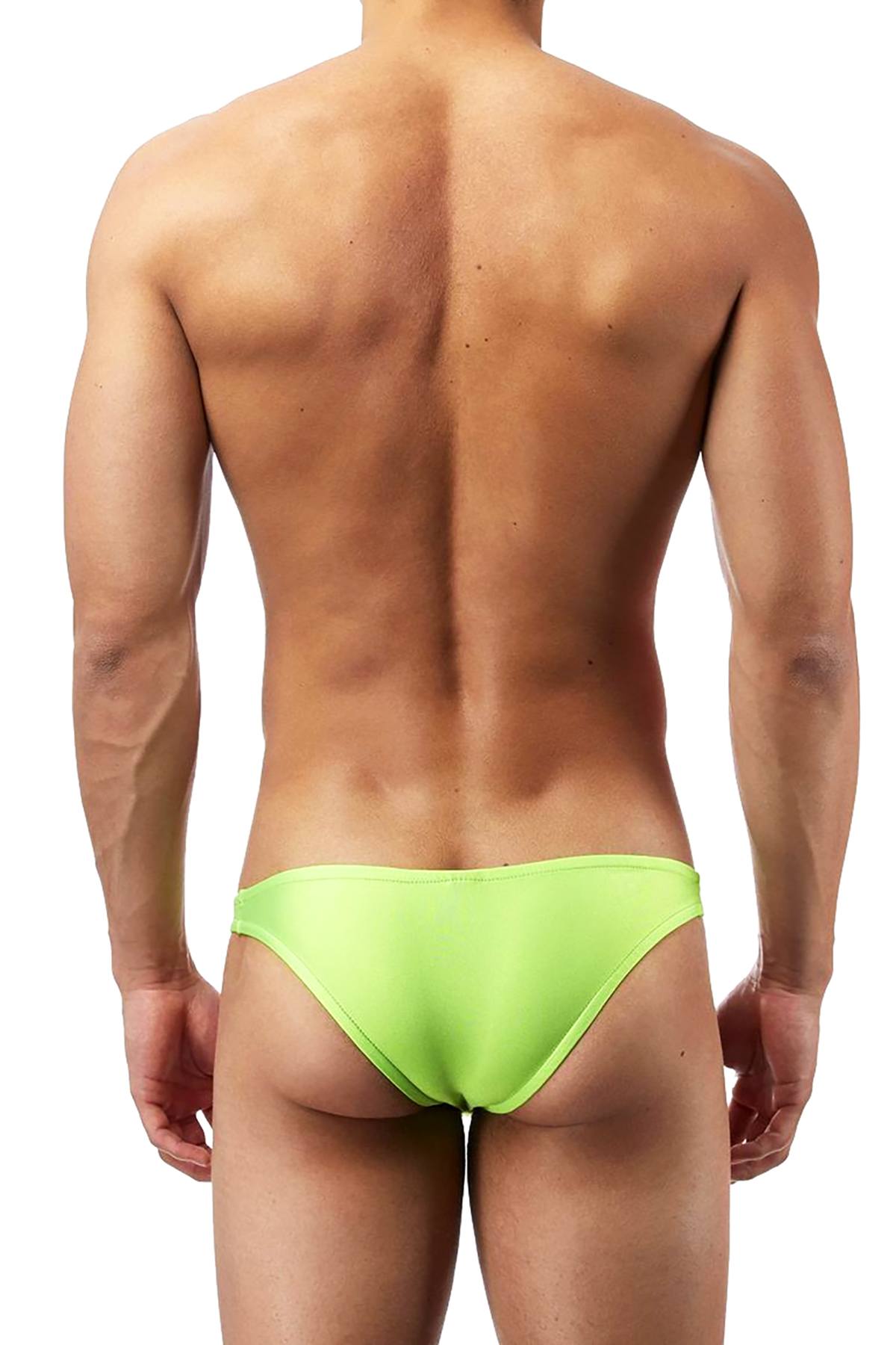 Male Power Lime Euro-Male Spandex Brazilian-Pouch Bikini Brief