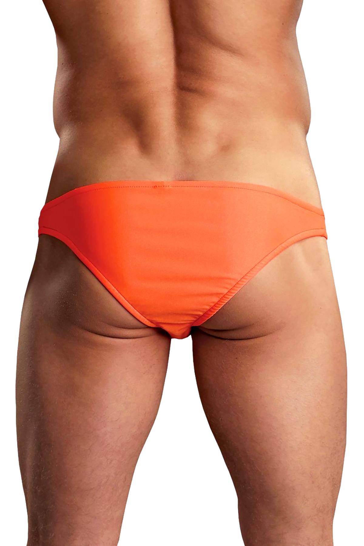 Male Power Orange Euro-Male Spandex Brazilian-Pouch Bikini Brief