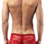 Male Power Red Floral Stretch-Lace Trunk
