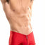 Male Power Red Spandex Zipper Short